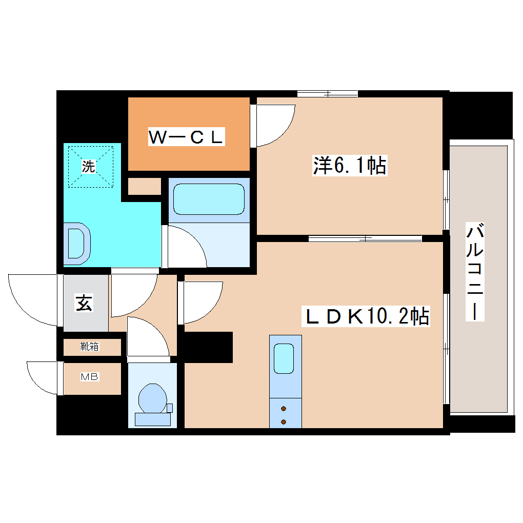 エルスタンザ広瀬通RESIDENCEの間取り