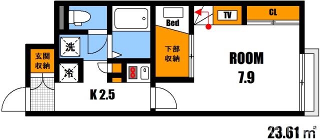 広島市安佐南区安東のアパートの間取り