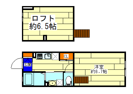 テクノメゾン太子橋の間取り