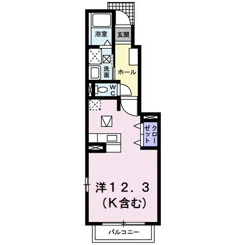 砺波市一番町のアパートの間取り