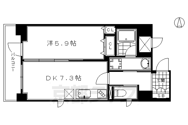 【ベラジオ五条堀川IIIの間取り】