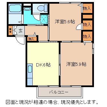 上高井郡小布施町大字小布施のアパートの間取り