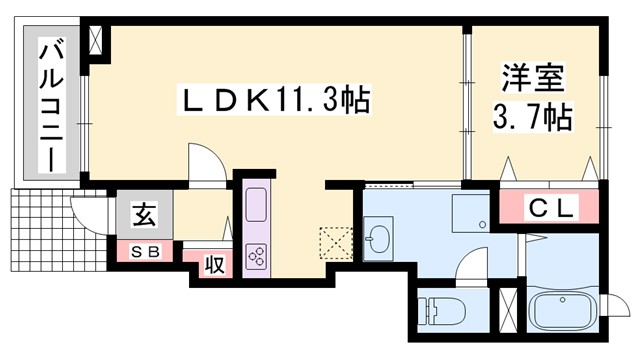 シャトレー富永の間取り