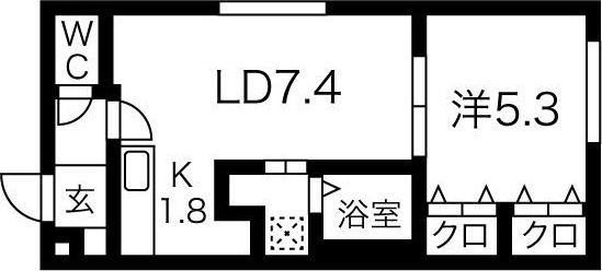 【札幌市豊平区平岸一条のマンションの間取り】