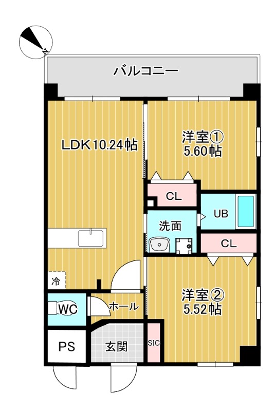 Ｋ邸共同住宅の間取り