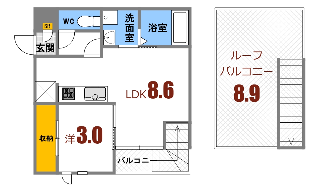 Grandtic界2-24の間取り