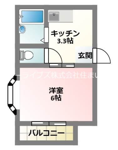 寝屋川市萱島本町のマンションの間取り