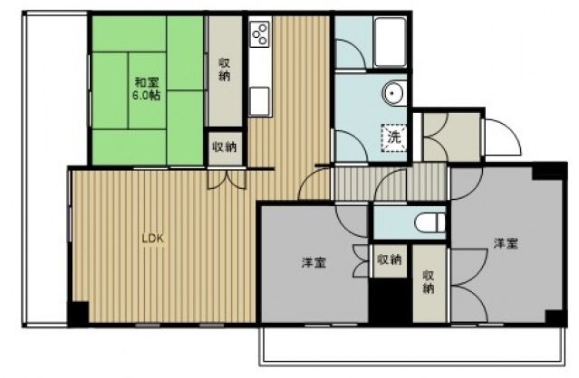 川口市芝塚原のマンションの間取り