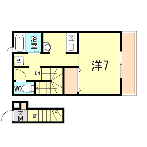 神戸市西区押部谷町福住のアパートの間取り