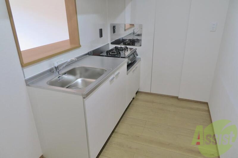 キッチン　ガスコンロは家主さんが設置してくれました！