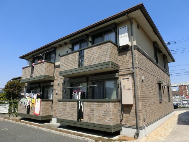 建物外観　1フロア2世帯のみで全世帯角部屋のアパートです。