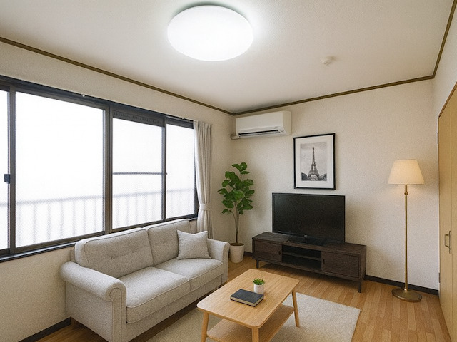 居室・リビング　CGで家具等を配置したもので家具等は含まれません。