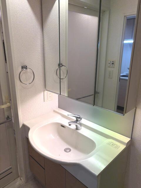 洗面設備　独立洗面化粧台が付いています