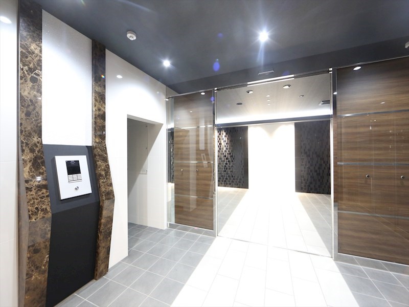 エントランス　エントランス　オートロック　宅配ＢＯＸ　防犯カメラ