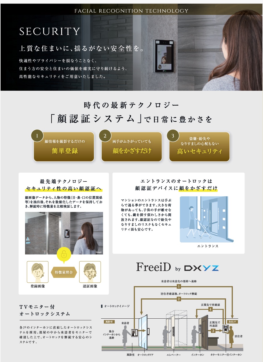 セキュリティ　★顔認証オートロックシステム