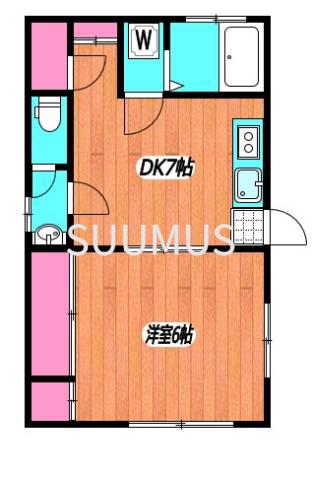 都営大江戸線 西新宿五丁目駅 徒歩10分 2階建 築46年の間取り写真