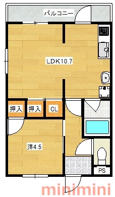 ＪＲ東海道本線 ＪＲ総持寺駅 徒歩7分 2階建 築37年の間取り写真