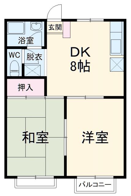 皇山町ハイツの間取り写真