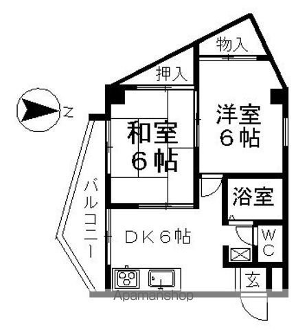加藤コーポ新栄の間取り写真