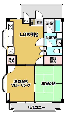 ＪＲ京浜東北線 南浦和駅 徒歩7分 3階建 築37年の間取り写真
