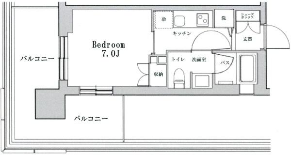 東京メトロ南北線 六本木一丁目駅 徒歩2分 27階建 築11年の間取り写真