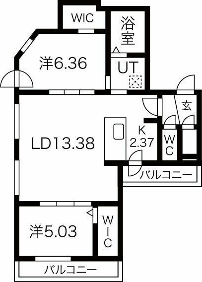 ロゴス月寒東の間取り写真
