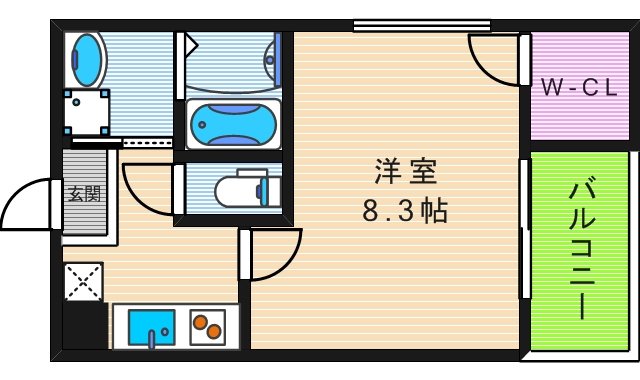 フジパレス中野V番館の間取り写真
