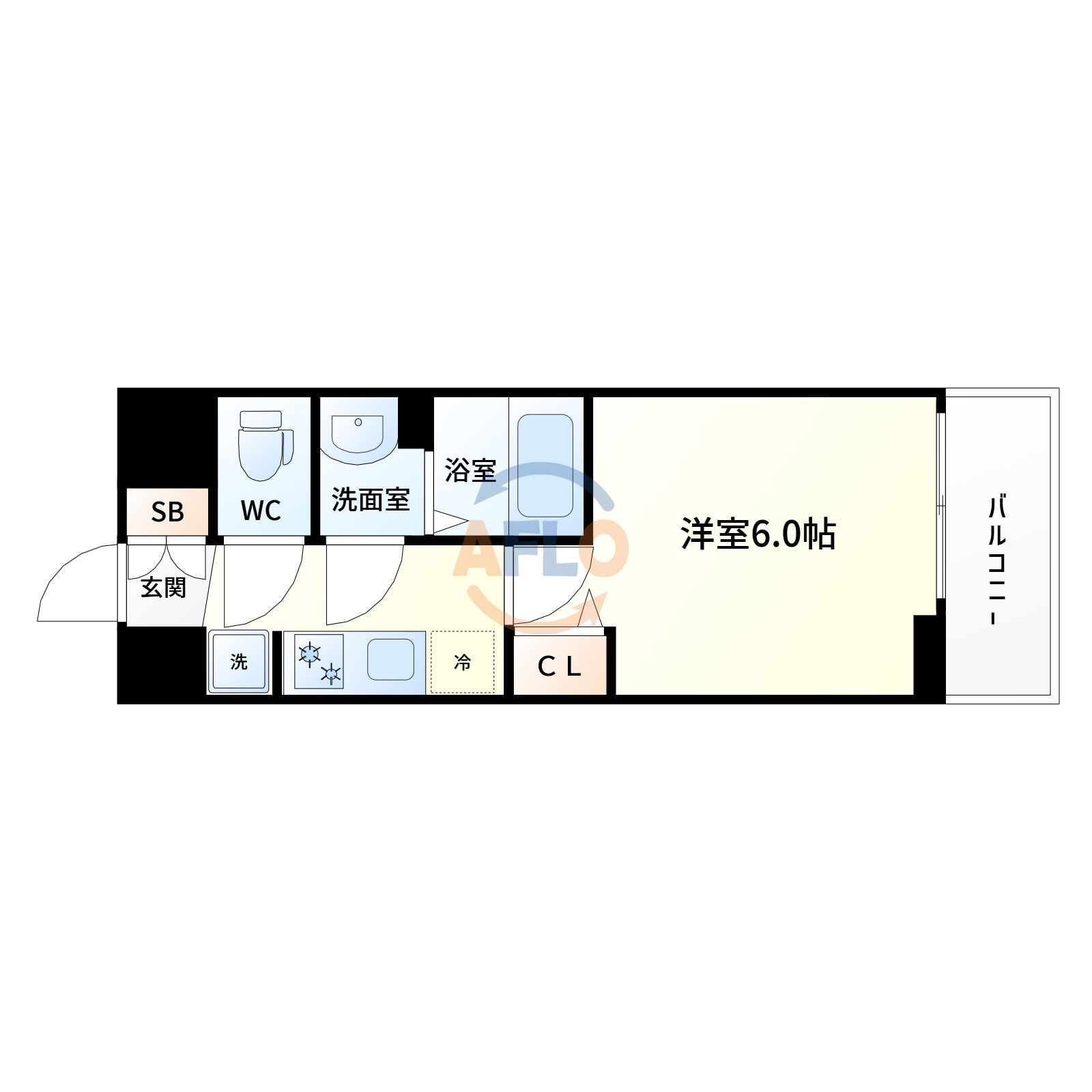 プレサンスブルーム東三国の間取り写真