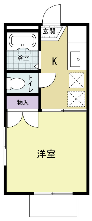 広島市安佐北区深川のアパートの間取り