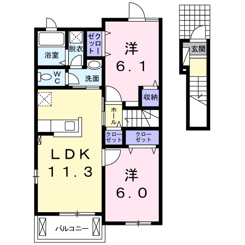 エンジェライトIの間取り