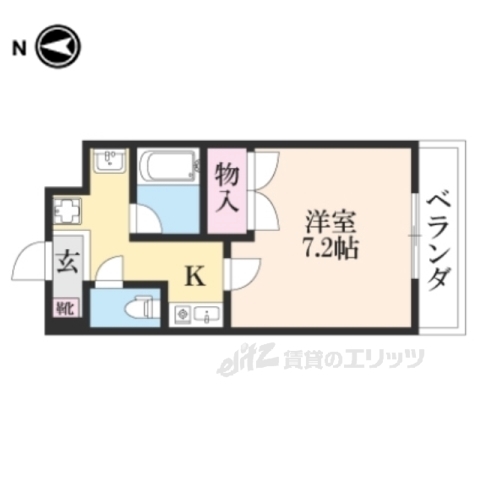 奈良市杉ヶ町のマンションの間取り