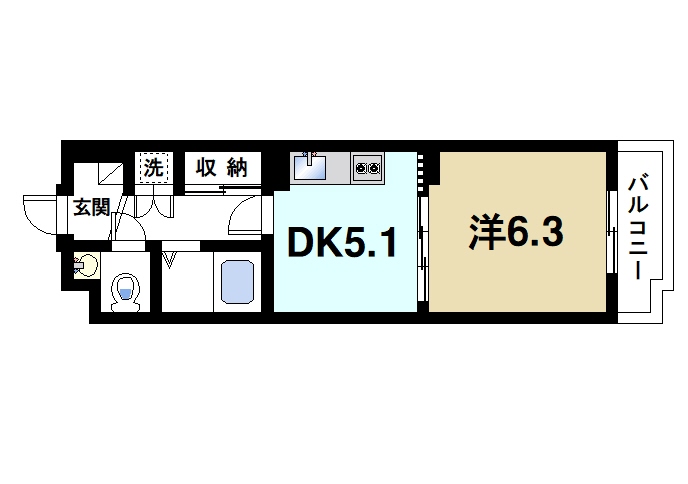 木津川市州見台のマンションの間取り