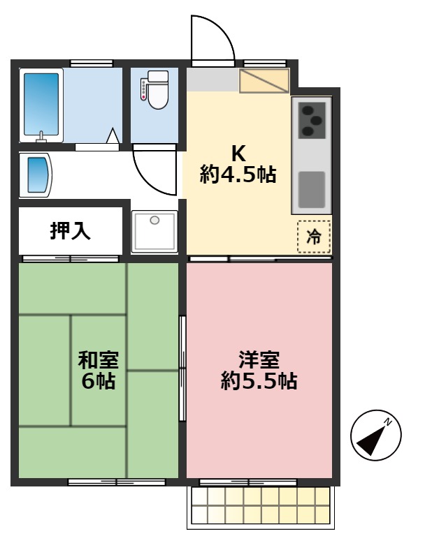 ハイツ竹林の間取り