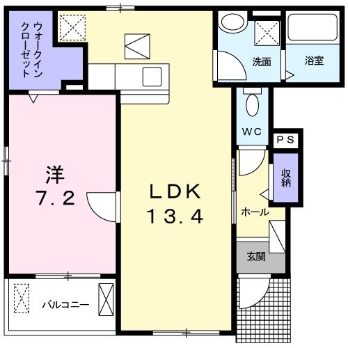 【岡山市北区御津野々口のアパートの間取り】