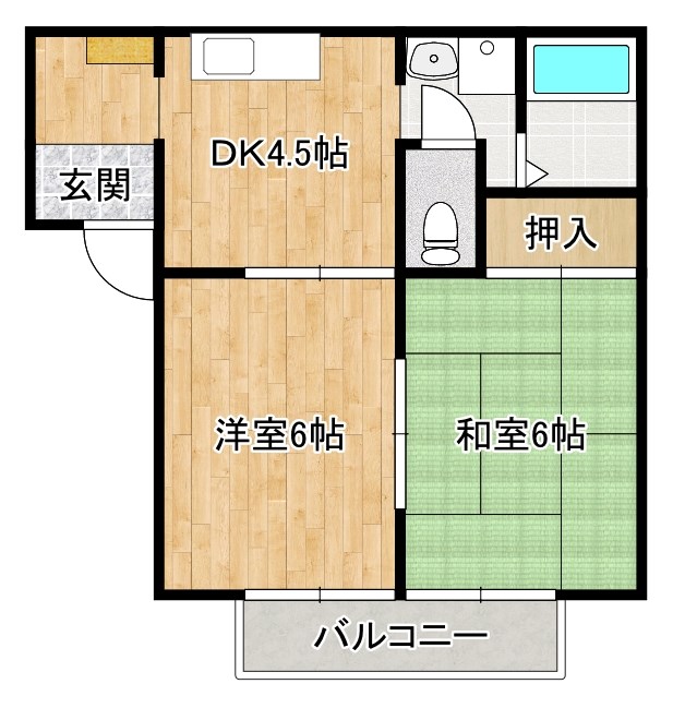 パイオニアハイツA棟の間取り