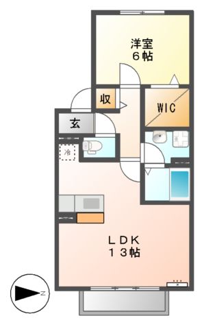 ファミールシミズ　Ｓの間取り