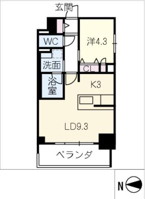 L&Cレジデンス鶴舞公園の間取り