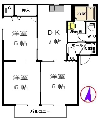 シャーメゾン中野の間取り