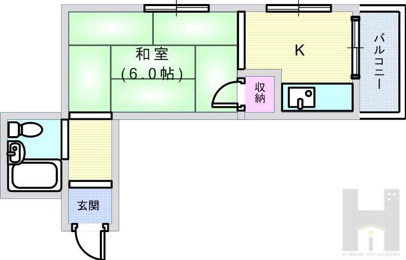 帝塚山ハイツの間取り