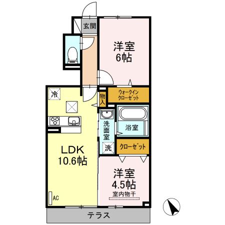 【糟屋郡久山町大字久原のアパートの間取り】