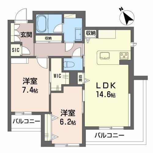 シャーメゾンプレミア椿の間取り