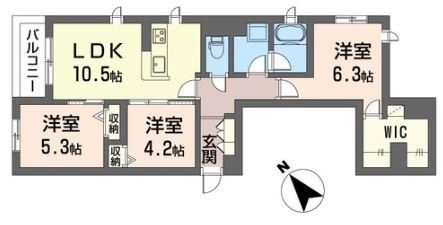 鎌倉市由比ガ浜のマンションの間取り