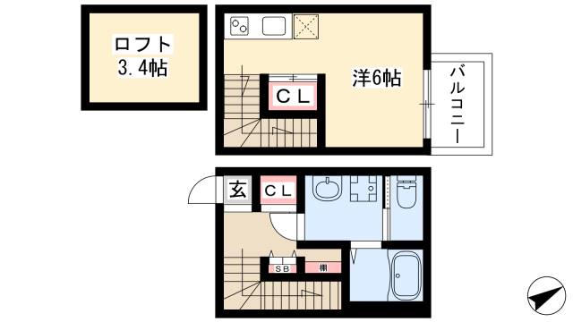 ハーモニーテラス尾頭橋IIの間取り