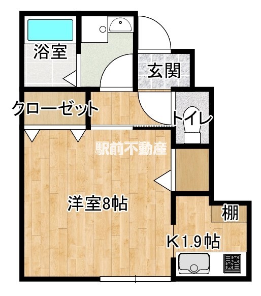 朝倉市甘木のアパートの間取り