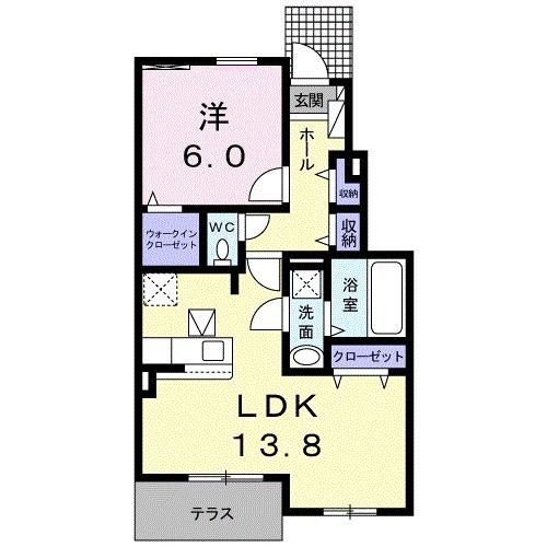 伊予郡松前町大字南黒田のアパートの間取り