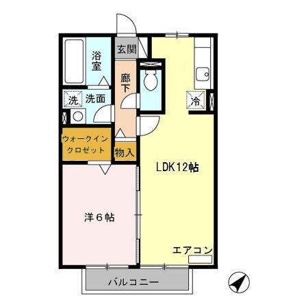 名張市希央台５番町のアパートの間取り