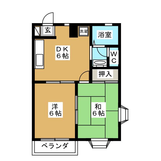 カームハイツ宮崎の間取り