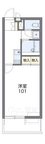 池田市木部町のアパートの間取り