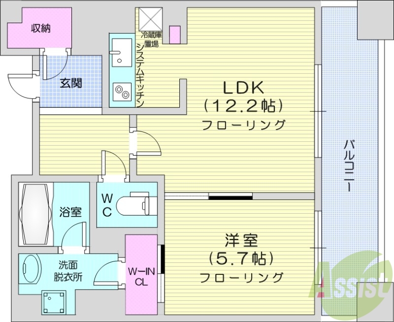 プライムメゾン南2条の間取り