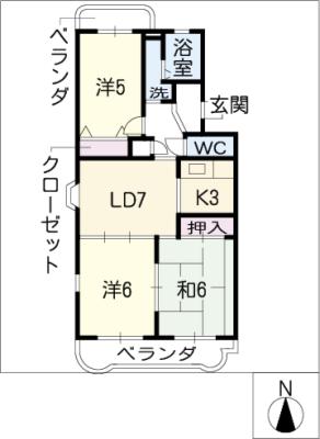 エステイタス　ＭＮ－１の間取り